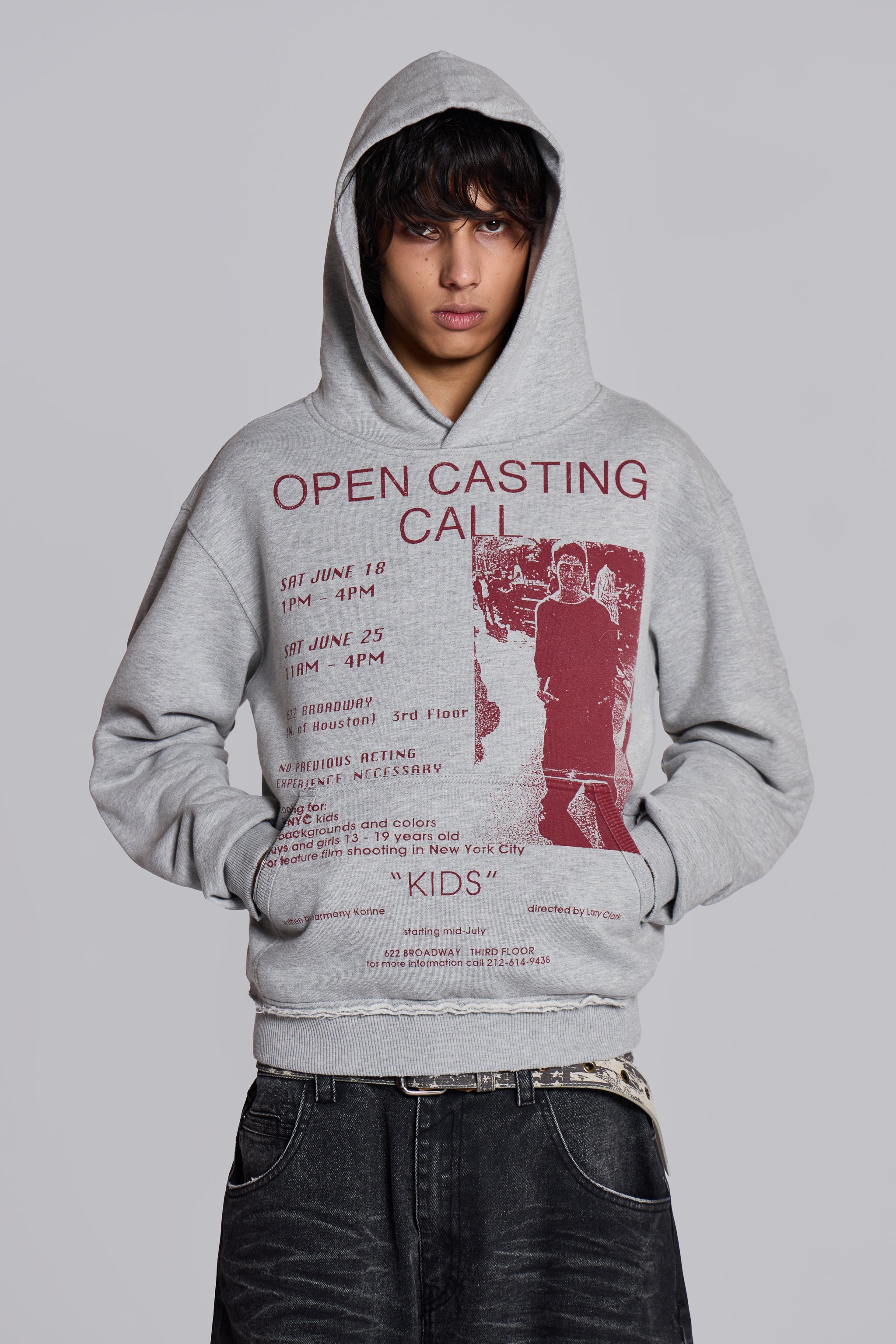Open Casting Grey Marl Hoodie