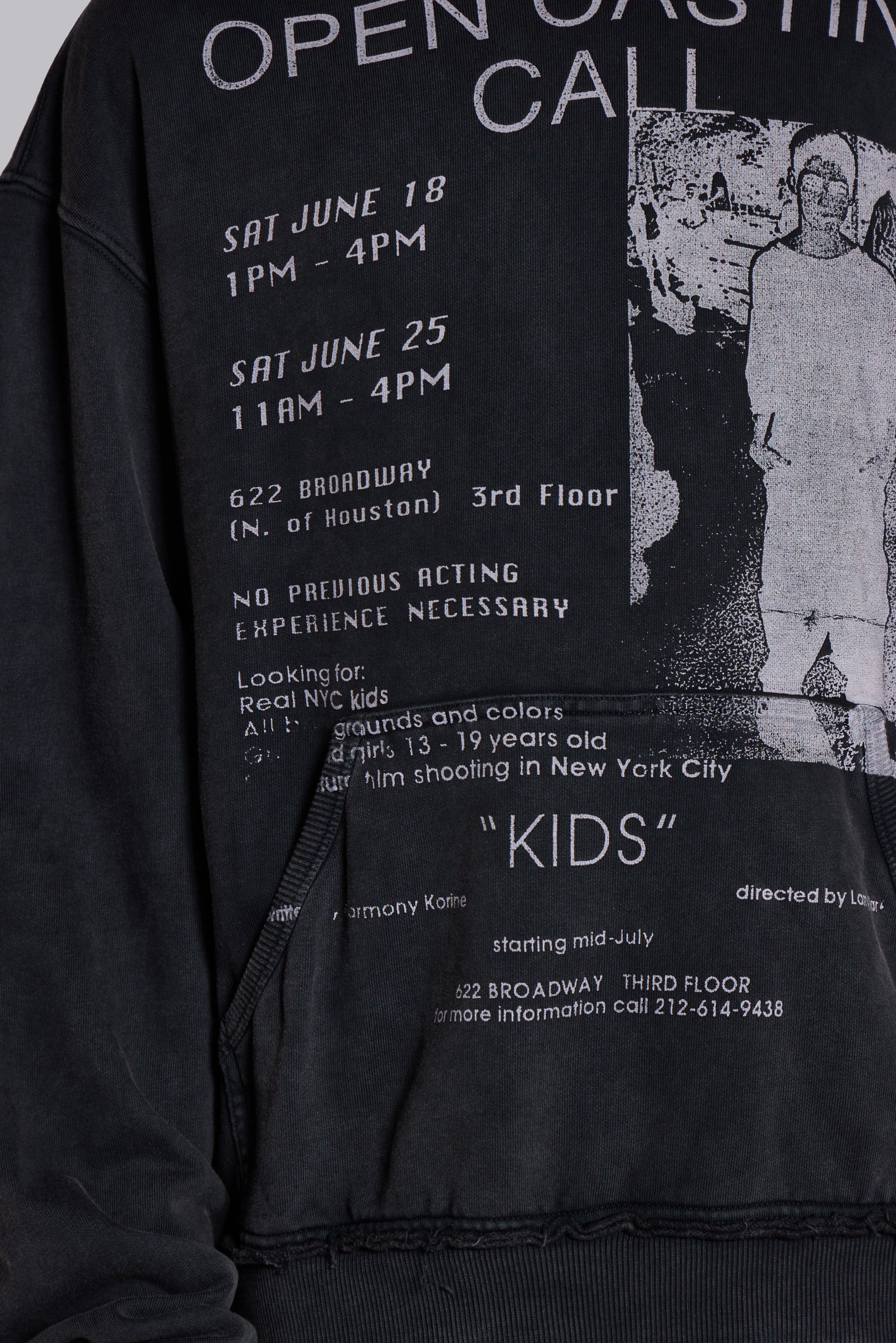 Open Casting Black Hoodie